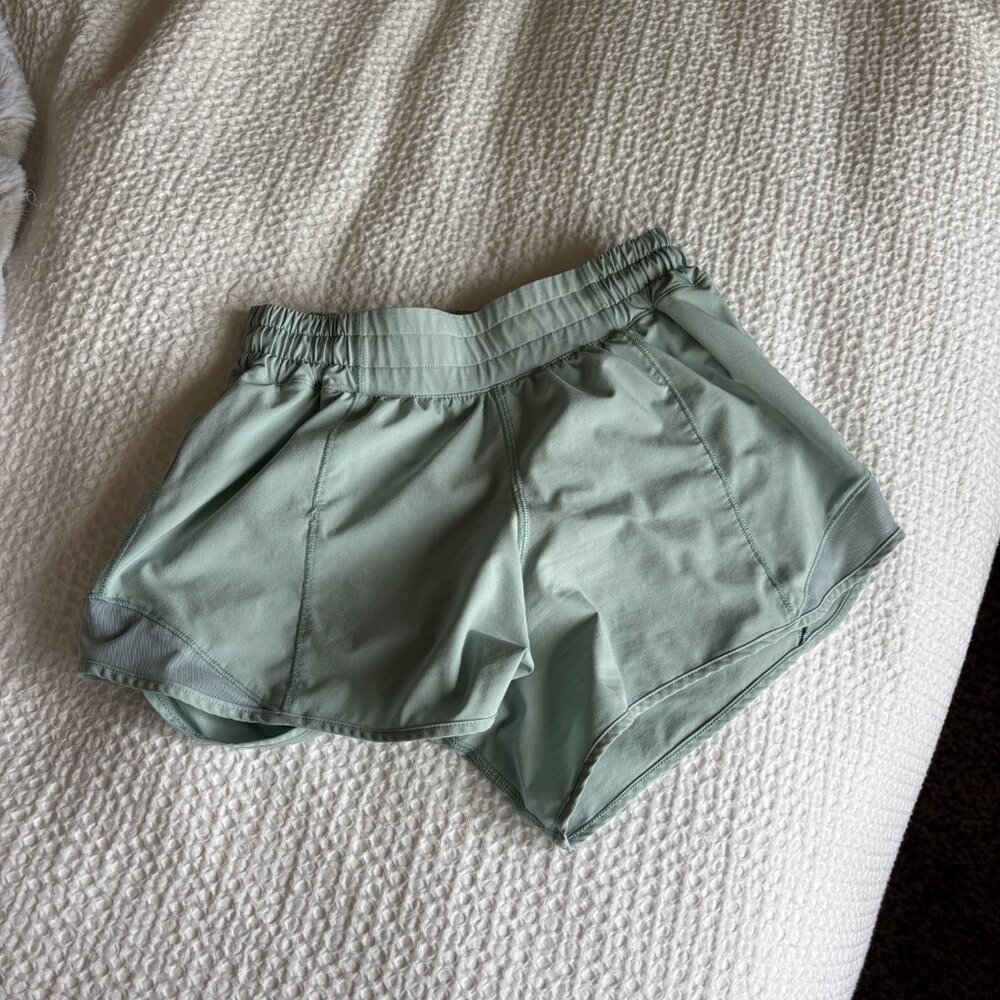 Lululemon Hotty Hot Low Rise Short 4” Blue Cast